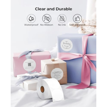 MUNBYN 2 Inch Circle Thermal Sticker Labels for Business