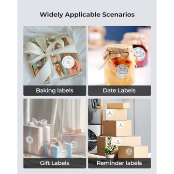 MUNBYN 2 Inch Circle Thermal Sticker Labels for Business