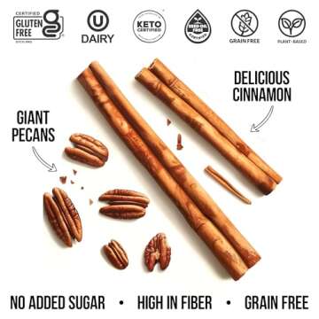 TGB Cinnamon Keto Granola | 1g Net Carb Cereal | Gluten Free Low Carb Nut Snack, 10 Ounces