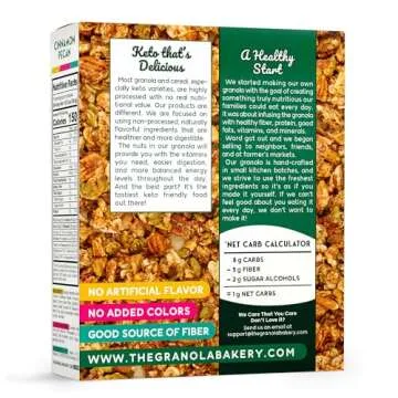 TGB Cinnamon Keto Granola | 1g Net Carb Cereal | Gluten Free Low Carb Nut Snack, 10 Ounces