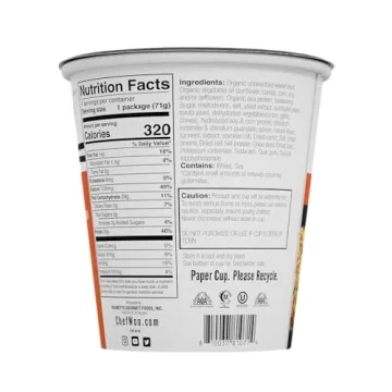 CHEF WOO Roasted Chicken Ramen Cup High Protein Noodles (12 PACK), 20g of Animal-free, Bioavailable Protein | Made in U.S. |