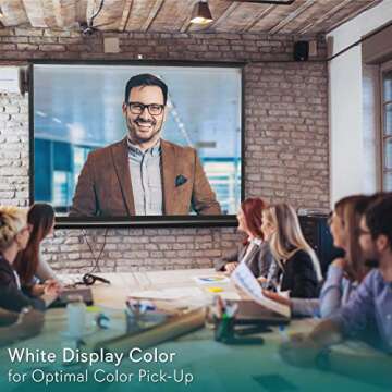 Pyle 50 Inches Projector Screen Portable Floor Standing Fold-Out Roll-Up Tripod Manual, Mobile Movie Screen, Home Theater Cinema Wedding Party Office Presentation, Quick Assembly - PRJTP53,White