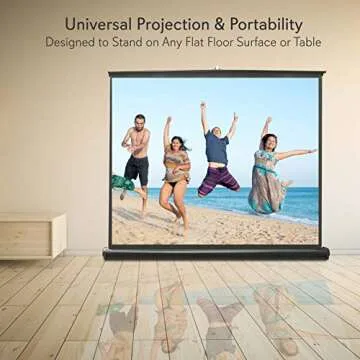 Pyle Portable Projection Screen 50 Inches - Lightweight & Easy Setup