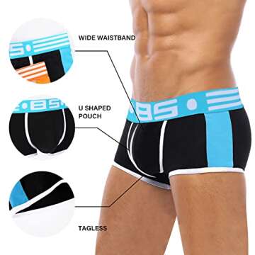 HOOFESAN Men's Comfort Boxer Briefs 3 Pack