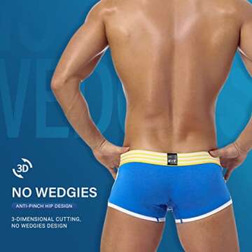 HOOFESAN Men's Comfort Boxer Briefs 3 Pack