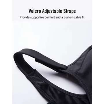 SYROKAN Women's Sports Bra High Impact Front Adjustable Support Lightly Padded Wireless Racerback Workout Running Black_New 38DD