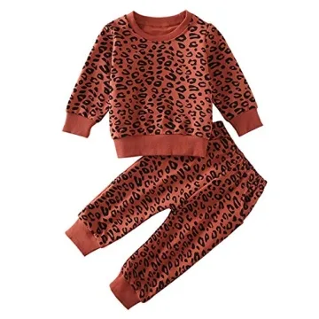 Toddler Baby Girls Leopard Print Clothes Set for Summer Playdates and Family Fun