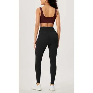 ODODOS Women's Cross Waist Full Length Yoga Leggings