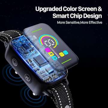 Dog Bark Collar, DINJOO Bark Collar for Large Medium Small Dogs,Smart Bark Collar,Rechargeable Anti ...