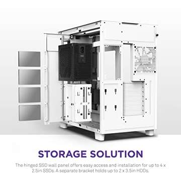 NZXT H9 Elite Dual-Chamber ATX Mid-Tower PC Gaming Case – Includes 3 x 120mm F120 RGB Duo Fans with Controller– Glass Front, Top & Side Panels 360mm Radiator Support Cable Management White