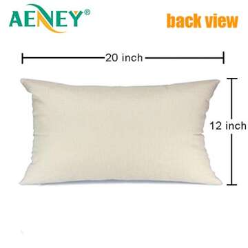 Easter Pillow Cover 12x20 inch Farmhouse Easter Decor for Home Easter Colorful Bunny Rabbit Pillows Decorative Throw Pillows Easter Decorations A531-12