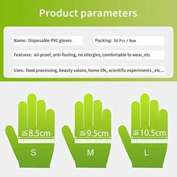 BLAZOR Clear Vinyl Gloves, Powder & Latex Free Disposable Glove, Non Allergy for Industrial, Food Service, Cleaning