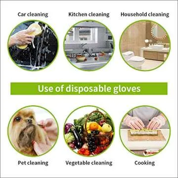 BLAZOR Clear Vinyl Gloves, Powder & Latex Free Disposable Glove, Non Allergy for Industrial, Food Service, Cleaning