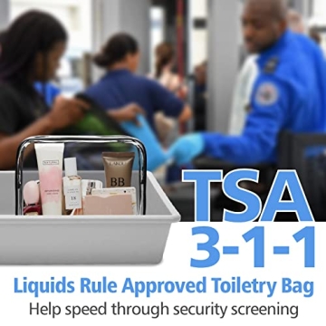 PACKISM TSA Approved Clear Makeup Bag - Durable Toiletry Set