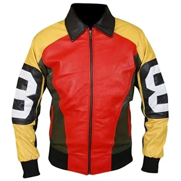 8 Ball Bomber Jacket - Authentic Leather Style