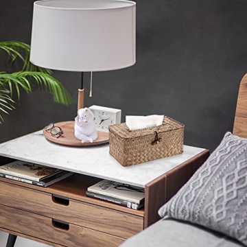 Elegant Seagrass Tissue Box Cover for Home or Office