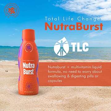 TLC Remove, Relax, & Replenish Kit - NutraBurst Liquid Multivitamin - 32 Servings (16 fl Oz | 470ml) & Lemon Flavor Iaso Instant Tea All-Natural Detox & Cleanse (25 Sachets)