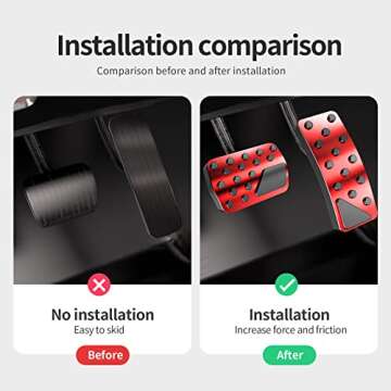 Aluminum Pedal Covers for Jeep & Dodge 2011-2025 Red