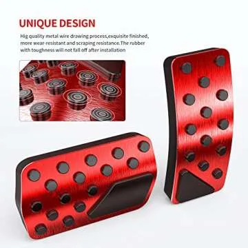 Aluminum Pedal Covers for Jeep & Dodge 2011-2025 Red