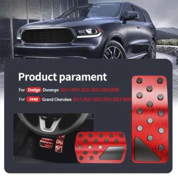 Aluminum Pedal Covers for Jeep & Dodge 2011-2025 Red