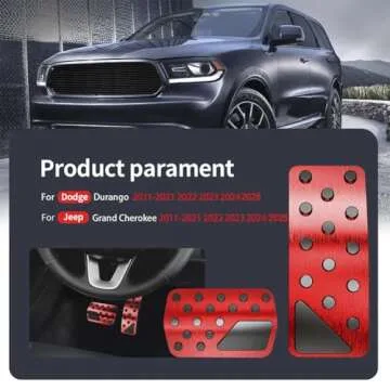 Aluminum Pedal Covers for Jeep & Dodge 2011-2025 Red