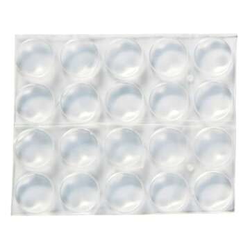 Scotch Clear Adhesive Bumper Pads 20 PCS, Self-Stick Rubber Pads 1/2" Round, Cabinet Door Rubber Bum...