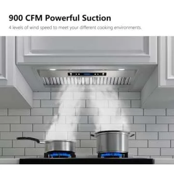 IKTCH 30-Inch Built-In/Insert Range Hood - 900 CFM, Gesture Control