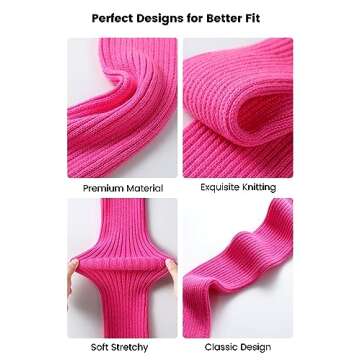 Trendy Hot Pink Leg Warmers for 80s Party & Fashion