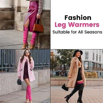 Trendy Hot Pink Leg Warmers for 80s Party & Fashion