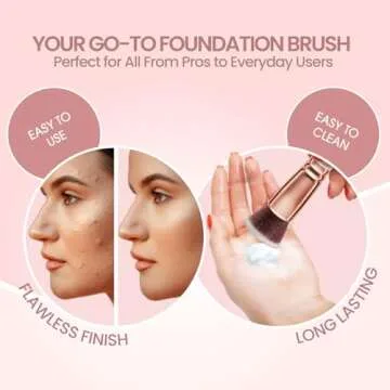 LAMORA Kabuki Foundation Brush - Soft, Stylish, Affordable