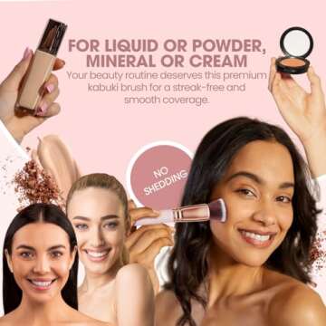 LAMORA Kabuki Foundation Brush - Soft, Stylish, Affordable