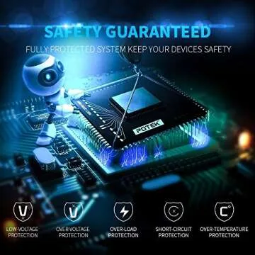 Potek 500w power inverter DC 12V to AC 110V Car Adapter with 2 5V/2A usb charging output