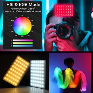 RGB Video Camera Light - Portable Bi-Color LED for Creatives