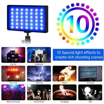 RGB Video Camera Light - Portable Bi-Color LED for Creatives