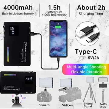 RGB Video Camera Light - Portable Bi-Color LED for Creatives