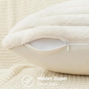 Soft Decorative Plush Pillow Covers Set of 2 for Any Couch