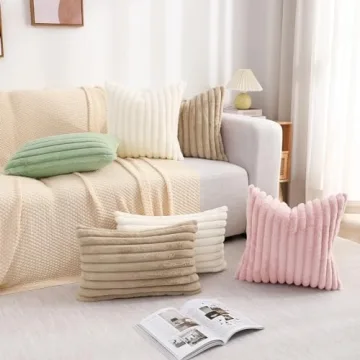 Soft Decorative Plush Pillow Covers Set of 2 for Any Couch