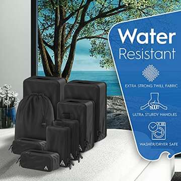 8-Piece Deluxe Compression Travel Packing Cubes