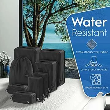 8-Piece Deluxe Compression Travel Packing Cubes