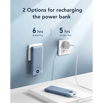 VEGER 10000mAh Portable Charger with Built-in Cables for Travel