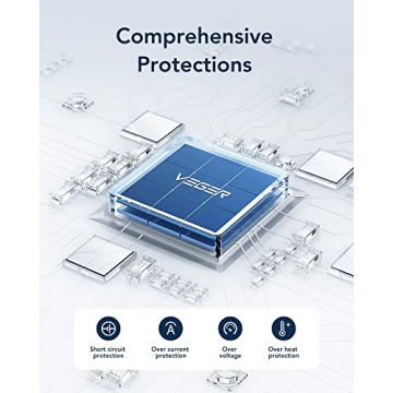 VEGER 10000mAh Portable Charger with Built-in Cables for Travel