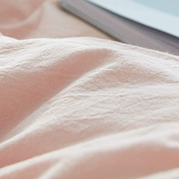 Vibrant Peachy Pink Duvet Cover Queen - Stylish Bedding Set