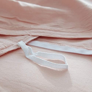 Vibrant Peachy Pink Duvet Cover Queen - Stylish Bedding Set