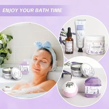 Lavender Spa Gifts Set - 11 Pcs Relaxing Bath Set