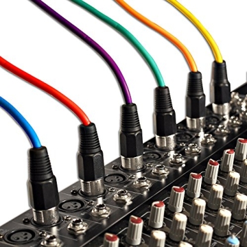 Seismic Audio SAXLX-25 25' XLR Cables - 6 Pack