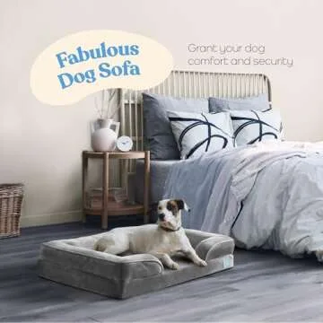 Orthopedic Sofa Dog Bed - Ultra Comfortable Dog Beds for Large Dogs - Breathable & Waterproof Pet Be...