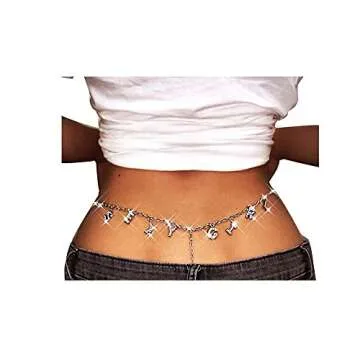 Women Sexy Rhinestone Waist Chain for Dazzling Elegance