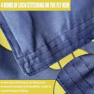 US Navy Emblem Flag Double Sided 3x5 Outdoor- Heavy Duty Navy Naval Military Flags -United State Navy Flags Banner with 2 Brass Grommets 4 Rows Stitched