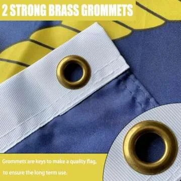 US Navy Emblem Flag Double Sided 3x5 Outdoor- Heavy Duty Navy Naval Military Flags -United State Navy Flags Banner with 2 Brass Grommets 4 Rows Stitched