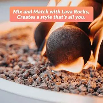 Skyflame Ceramic Fire Balls for Indoor & Outdoor Fire Pits